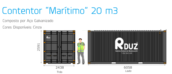 Contentor Marítimo 20 m3